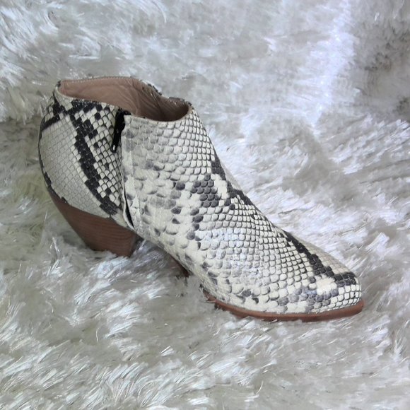 Snakeprint White Python Alberto Zago Ankle Booties - Picture 8 of 13